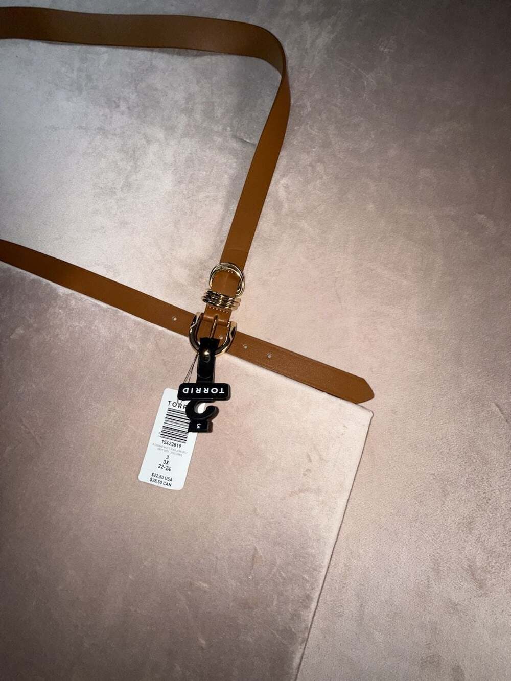 Torrid Cognac Multi Ring Jean Belt Size 3X (women’s 22-24) NWT (A5-2055)